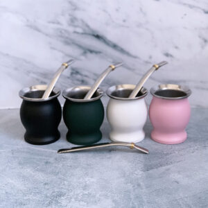 MATE COPA ACERO + BOMBILLA PLANA