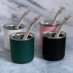 MATE VASO TERMICO ACERO + BOMBILLA PLANA