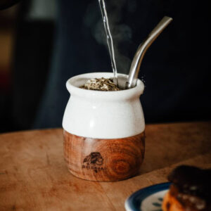 MATE QUECHUA CERAMICA MADERA