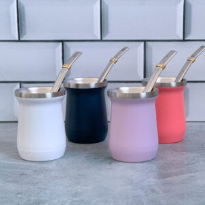 MATE TERMICO ACERO 180 ML - PACK 4