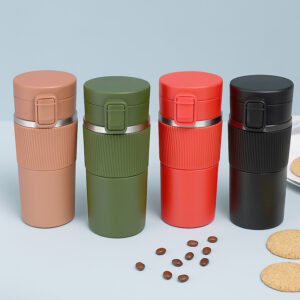 VASO TERMICO CAFE GRIP 380 ML C/ FILTRO PACK 4 U.